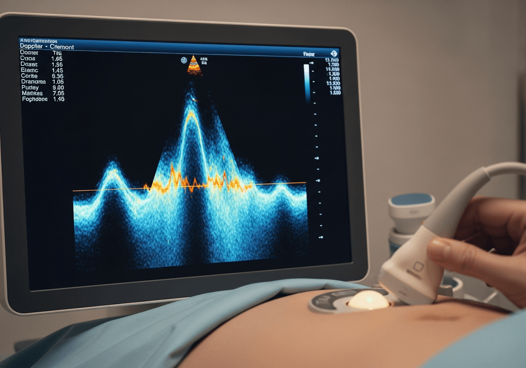 Illustration doppler obstétrical