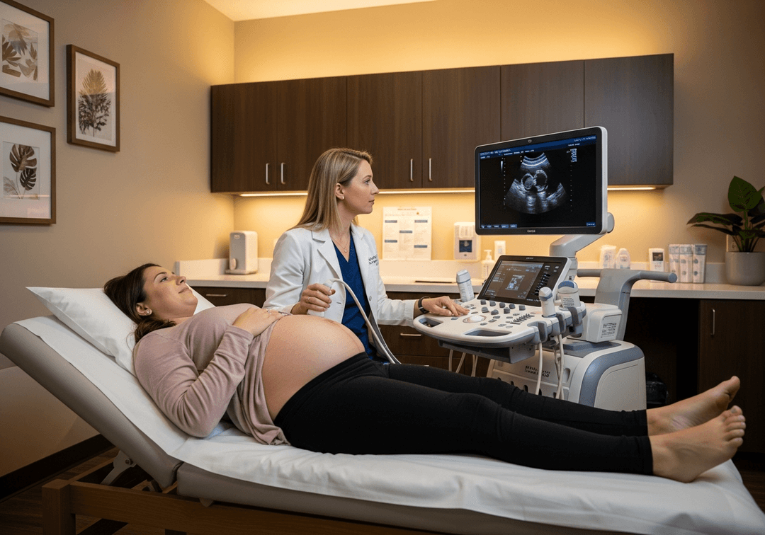 Illustration échographie troisième trimestre