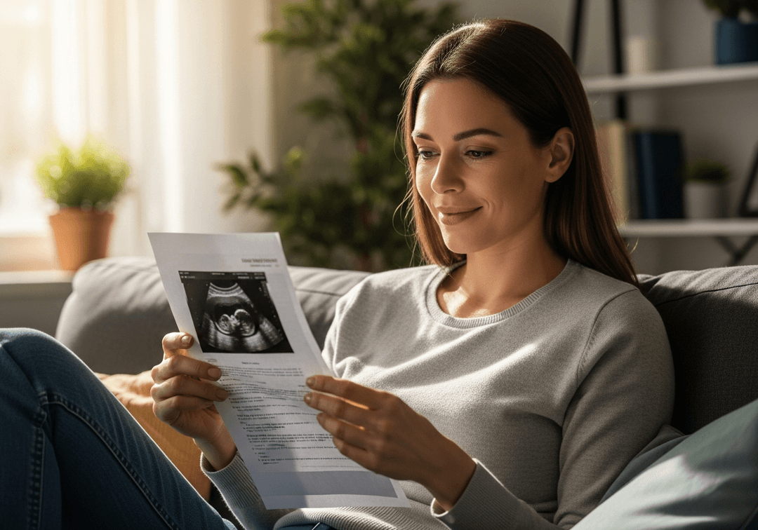 Illustration lecture compte-rendu échographie grossesse